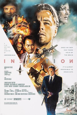 Inception 8x12 Metal Movie Poster Sign [E]