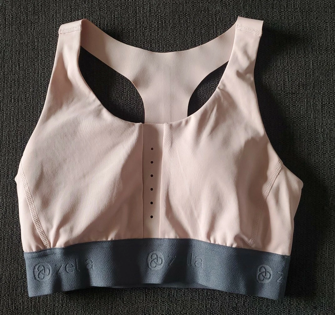 Z By Zella Sports Bra Racer Back Pink/grey Size Small