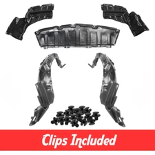 Fender Liner & Engine Under Cover Set w/ Clips For 2004-2009 Toyota Prius