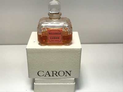 CARON BELLODGIA PERFUME  1/2 FL OZ ROUGLY 40% FILLED, Beautiful Mini Bottle, vtg
