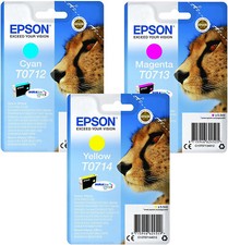 Image of Epson Cheetah Ink Cartridge, T0711, T0711H, T0712, T0713, T0714, T0715, Lot