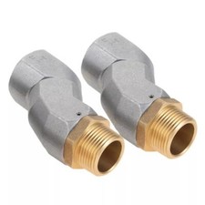 2PCS 1 inch NPT Fuel Hose Swivel 360 Rotating Connector for Fuel Transfer Nozzle