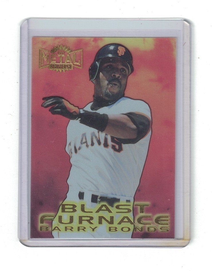 1997 Skybox Metal Universe Blast Furnace Barry Bonds #3 