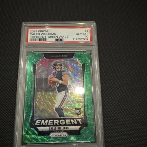 2024 Panini Prizm Emergent Green Wave Rookie Caleb Williams #1 PSA 10 Bears