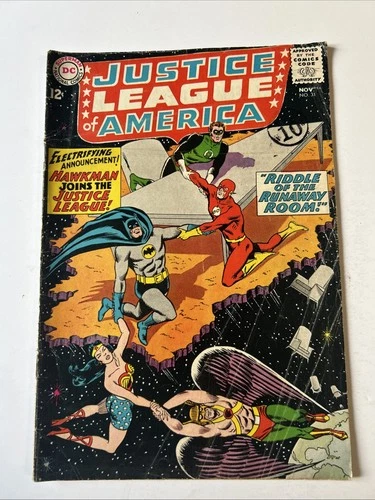 Vintage Dc Justice League Of America Riddle Of The Runaway Room Nov No.31