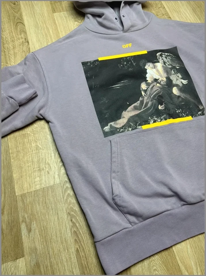 Sweat à capuche Off-White caravaggio – Gris – taille S - Photo 2/4