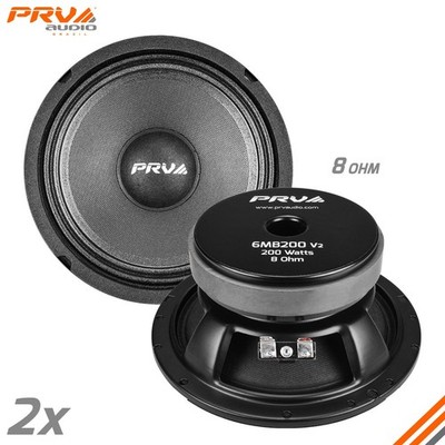 2x PRV Audio 6MB200 Midbass Car Audio 6.5'' Speakers 8 Ohm 6MB PRO 400 Watts