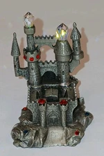 1989 Rawcliffe Pewter Medievel Crystal Tower Castle Figurine - No Box