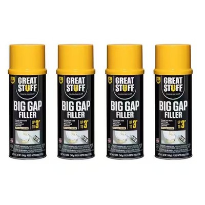 4Pack Great Stuff BIG Gap Filler Insulating Spray Foam Sealant Weather Seal 12oz