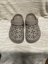 CROCS Classic Floral Cut-Out Clog Taupe Men's 4 Ladies 6 Rare hard to find color