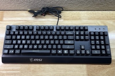 MSI Vigor GK30 USB Wired Gaming Keyboard with RGB Backlight/tested and working