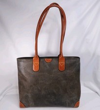 Borsa italiana Brics Distressed floccata ciottoli PVC e pelle