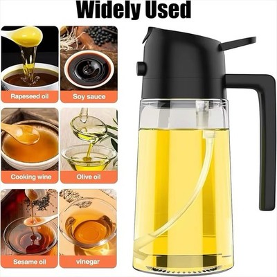 Oil Bottle Olive Dispenser Sprayer Cooking Spray Kitchen for BBQ Glass Pump