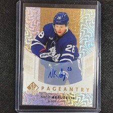 2022-23 SP Authentic NHL NICK ABRUZZESE Pageantry Rookie Auto SP #90