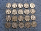 20 SILVER MERCURY DIMES WITH DATES lot 15