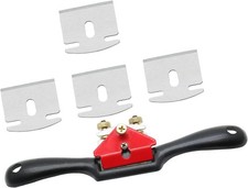9" Adjustable Spokeshave with 4 Pcs Replacement Metal Blade, Woodworking Plane,