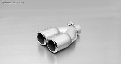 Remus Edelstahl Endrohr 2x84mm rund eingerollt