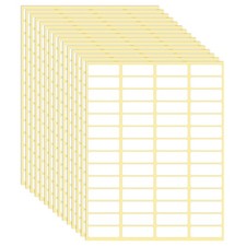 1680 Pcs Rectangle Labels 0.5" x 1.5" White Writable Name Label Stickers Blank P
