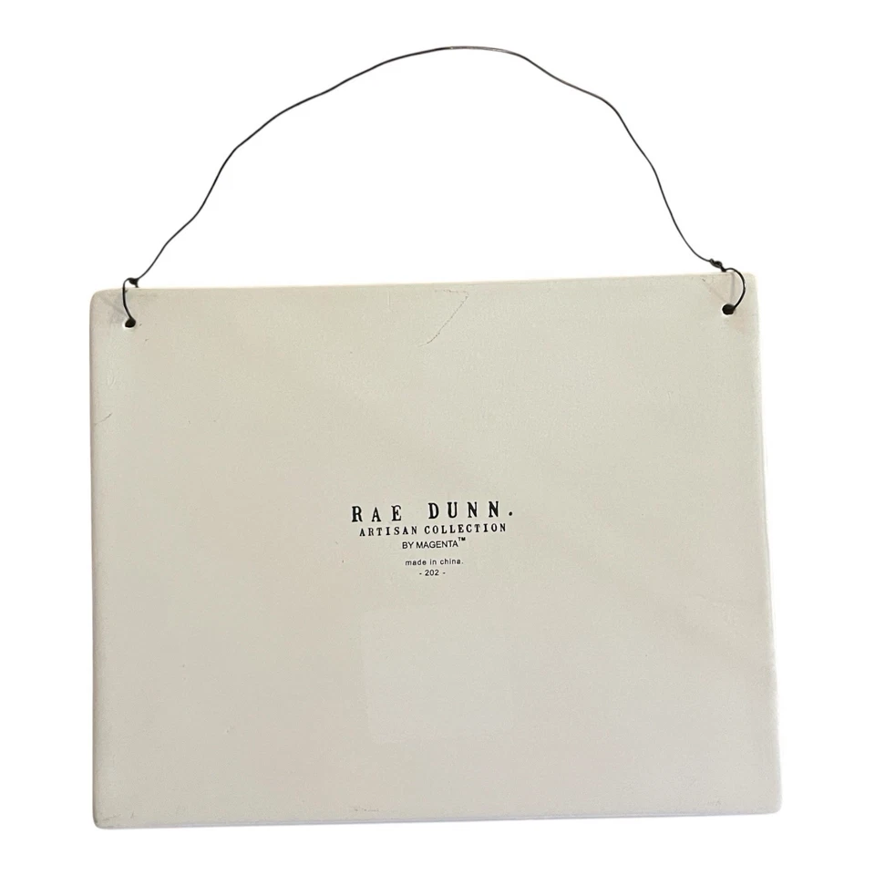 "Letrero de placa colgante de cerámica Rae Dunn COFFEE BAR 7,5 X 6"" - sin astillas/sin arañazos" Foto 2 de 4