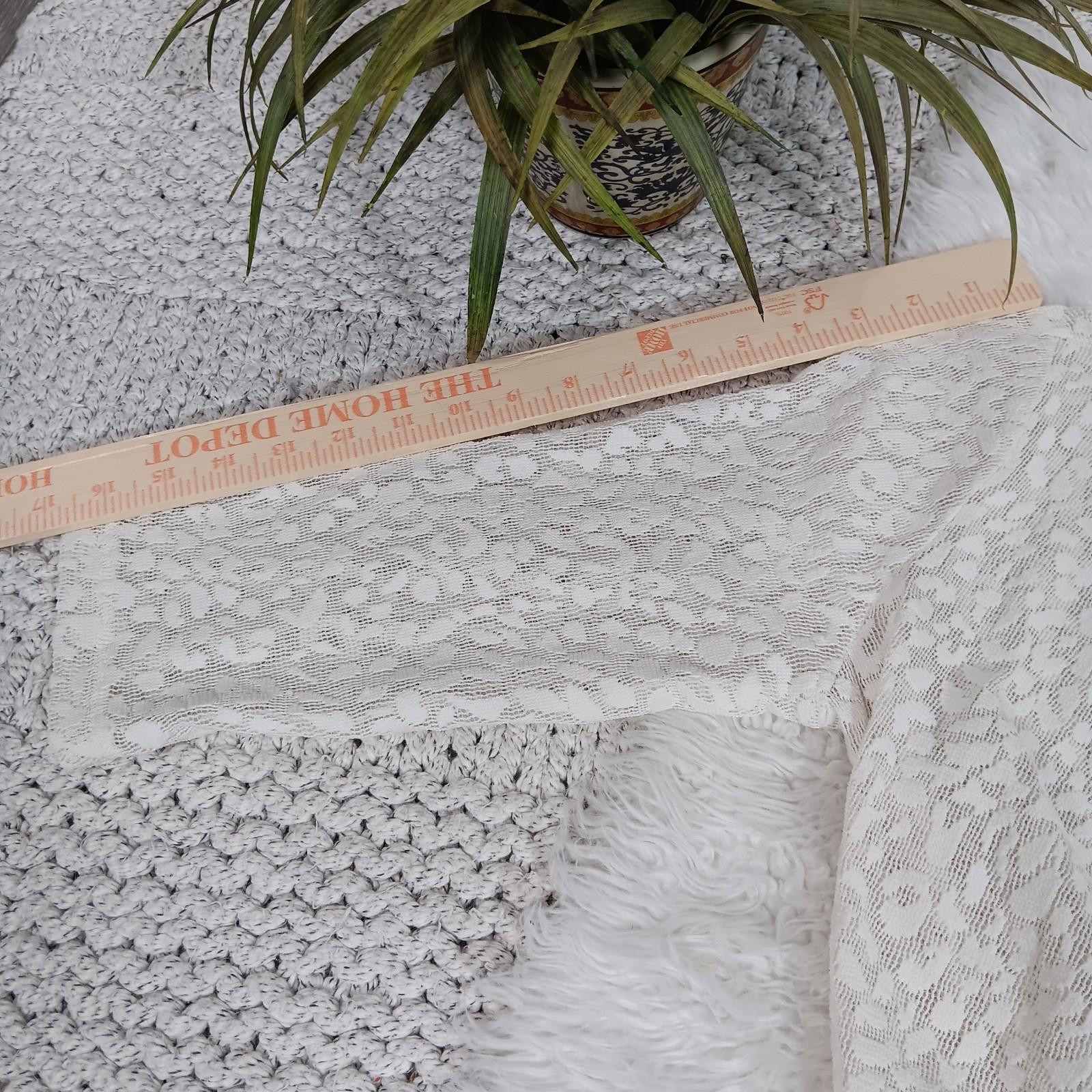 Ruby Rd. Cream Lace Lightweight Open Cardigan - image 7