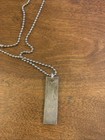 Tiffany & Co. Men’s Silver Titanium Coin Edge Bar Pendant 20” bead Necklace — photo 3