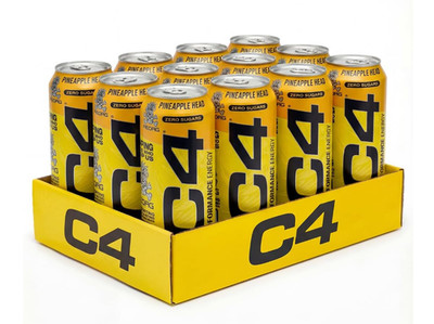 C4 Performance Energy Pineapple Head Zero Sugars Explosive 500ml 12er Pack