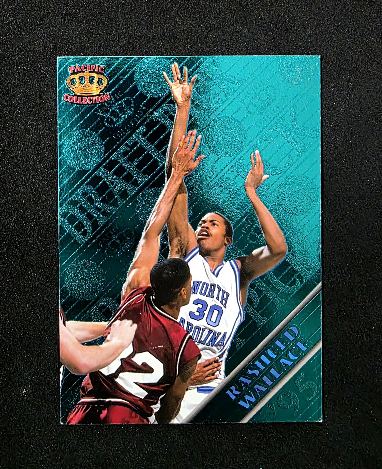 1995 Pacific Prisms #27 Rasheed Wallace Blue SP Parallel Tar Heels