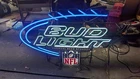 Bud Light Beer Official Beer Sponsor NFL Neon Sign - Vintage 2000s
