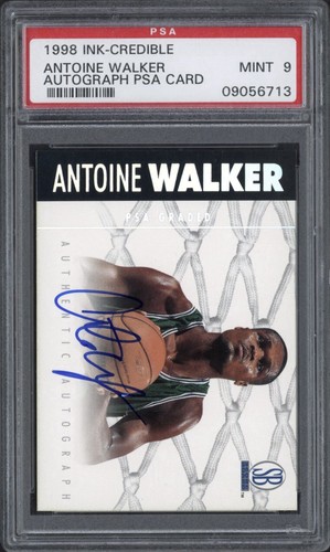 1998 Score Board Ink-Credible Antoine Walker Rookie RC Auto PSA 9 Mint Celtics