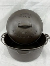 Wagner Ware Sydney ‘O’ No. 9  Drip Drop Roaster 1269 Lid & 1269A Pot. Restored💯