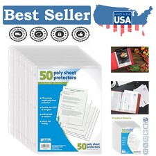 Archival Safe Clear Sheet Protectors 8.5x11 - Perfect for Office School Use