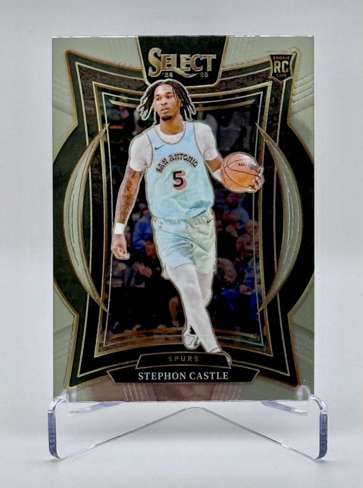 2024-25 Panini Select - Concourse Stephon Castle #72 (RC) Silver, Spurs
