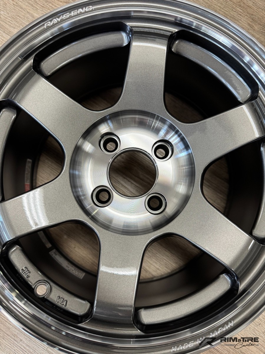 Volk Racing TE37 SL Saga 15x8 +35 4x100 Pressed Graphite (Set of 4