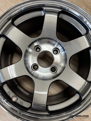 Volk Racing TE37 SL Saga 15x8 +35 4x100 Pressed Graphite (Set of 4