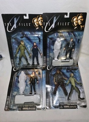 THE X FILES Fox Mulder, Dana Scully, Alien Lot Of 4 Series 1 McFarlane Toys 1998