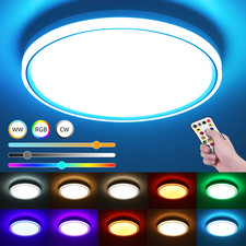 LED Deckenleuchte Dimmbar mit Fernbedienung RGB Farbwechsel LED Deckenlampe NEU