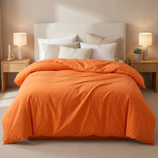 Daily 100 Cotton Queen Duvet Cover Orange