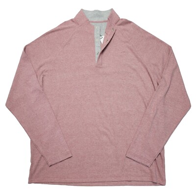 JOHNNIE-O WHALING Size 2XL Malibu Red Long Sleeve Pullover Men's Sweater NWT