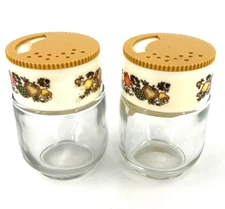 Vintage Corning Ware Glass GEMCO SPICE OF LIFE Jar Spice Shakers 3 1/2” Salt Pe