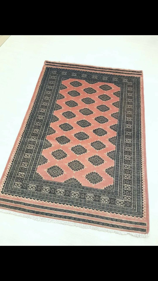 Teppich Orient Grau/Rosa 1,75 m x 1,20 m Handmade - Bild 3 von 4