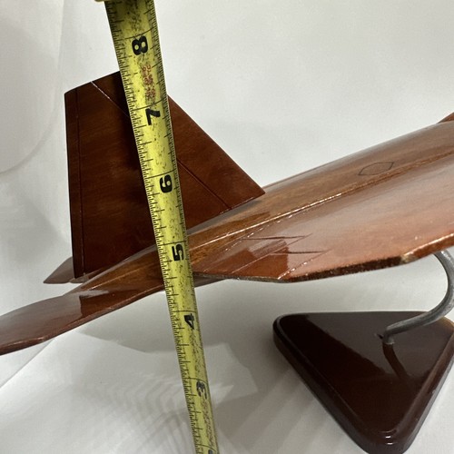 F-22 Raptor Fighter Jet scrivania in legno modello USAF mogano legno air force lettura - Foto 22 di 22