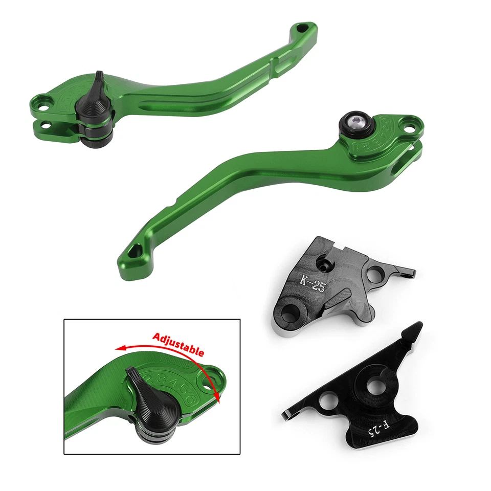 CNC Short Clutch Brake Lever for Kawasaki Ninja 250R 400 300R/Z300 Z250SL ️F1 Foto 3 de 4