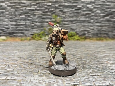 Dschungelkämpfer Kommandant für Warhammer, CMON, Tabletop, ... bemalt - 28mm