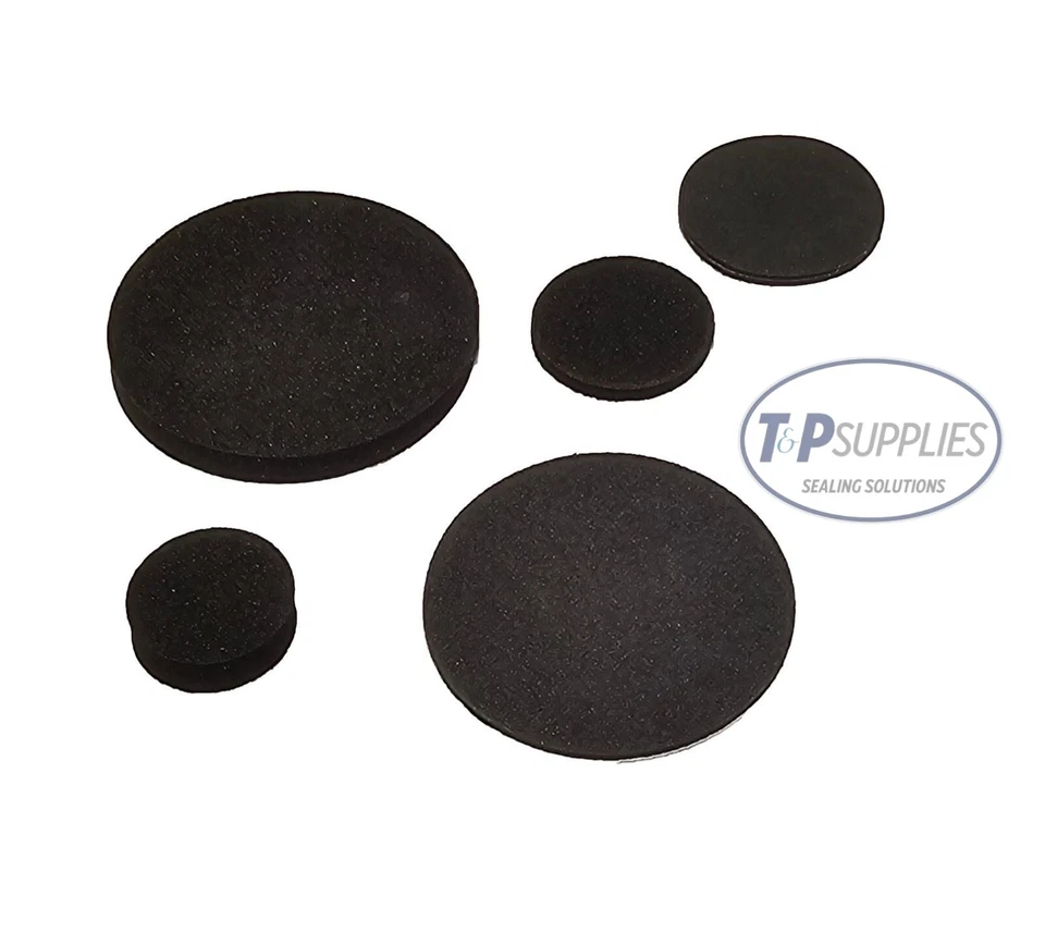T&P SUPPLIES Neoprene Sponge Foam Rubber Disc Discs Insulation x4 - 6mm thick up to 60mm