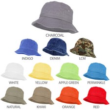 Youth Pigment Dyed Washed 100 Cotton Bucket Hat - FREE SHIPPING
