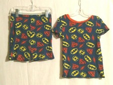 Preowned Boys Justice League 100 cotton 2 Pc Sleepwear Set Pajama Set Size 4