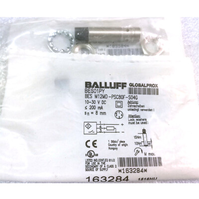 BALLUFF BES M12MD-PSC80F-S04G(BES01PY)Inductive Standard Sensors PNP New #