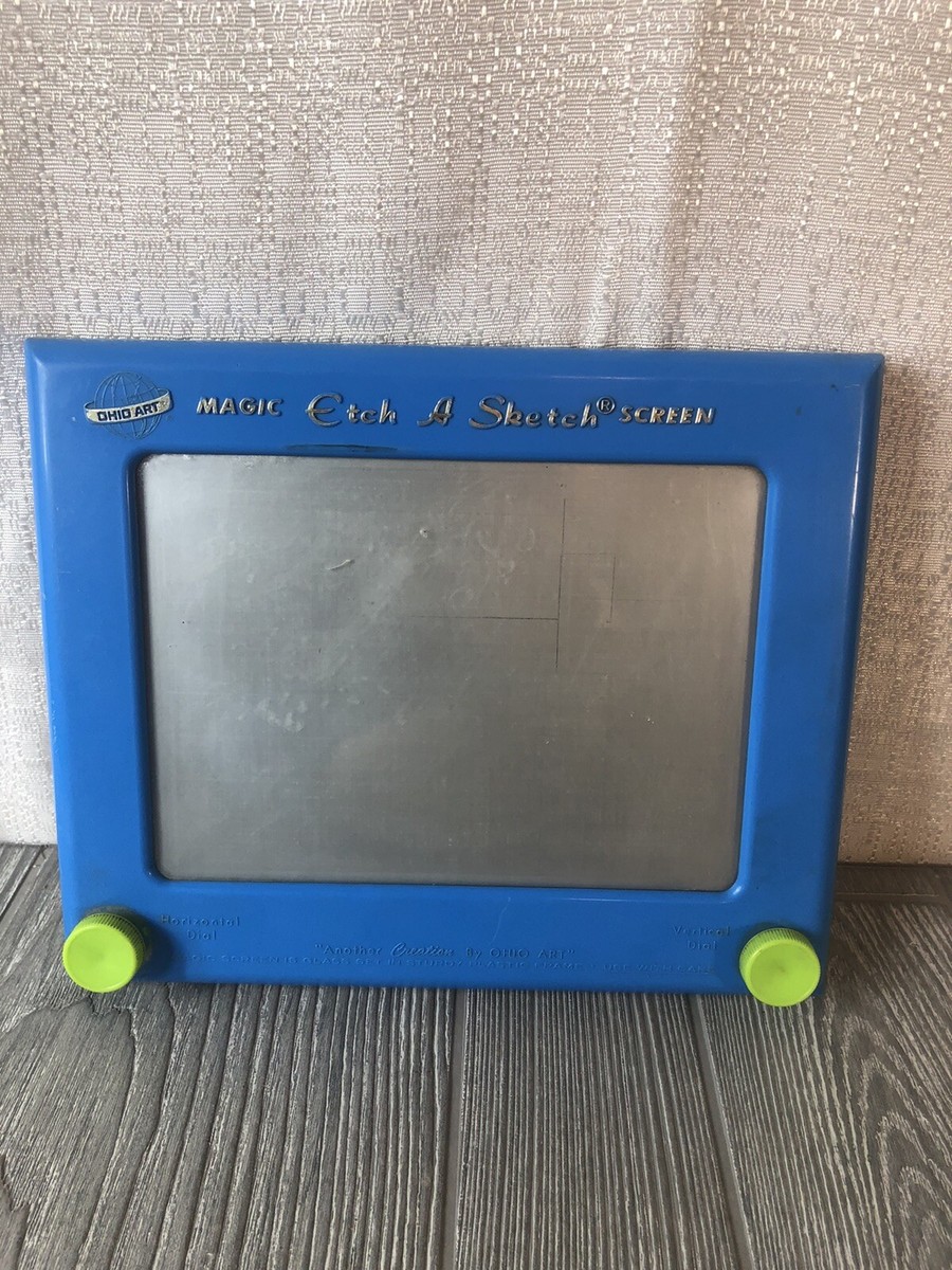 Vintage Ohio Art Etch-A-Sketch Magic Screen Model 505 Blue with