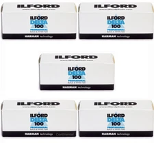5 Rolls llford Delta 100 Professional 120 Fine Grain Black & White Film