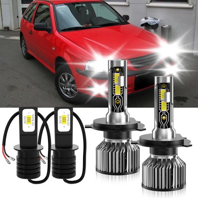For Pointer Truck 2006-2007 LED Headlight + Fog Light Bulbs  6500K White Combo
